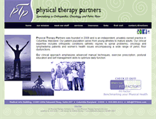 Tablet Screenshot of physicaltherapypartnersinc.com